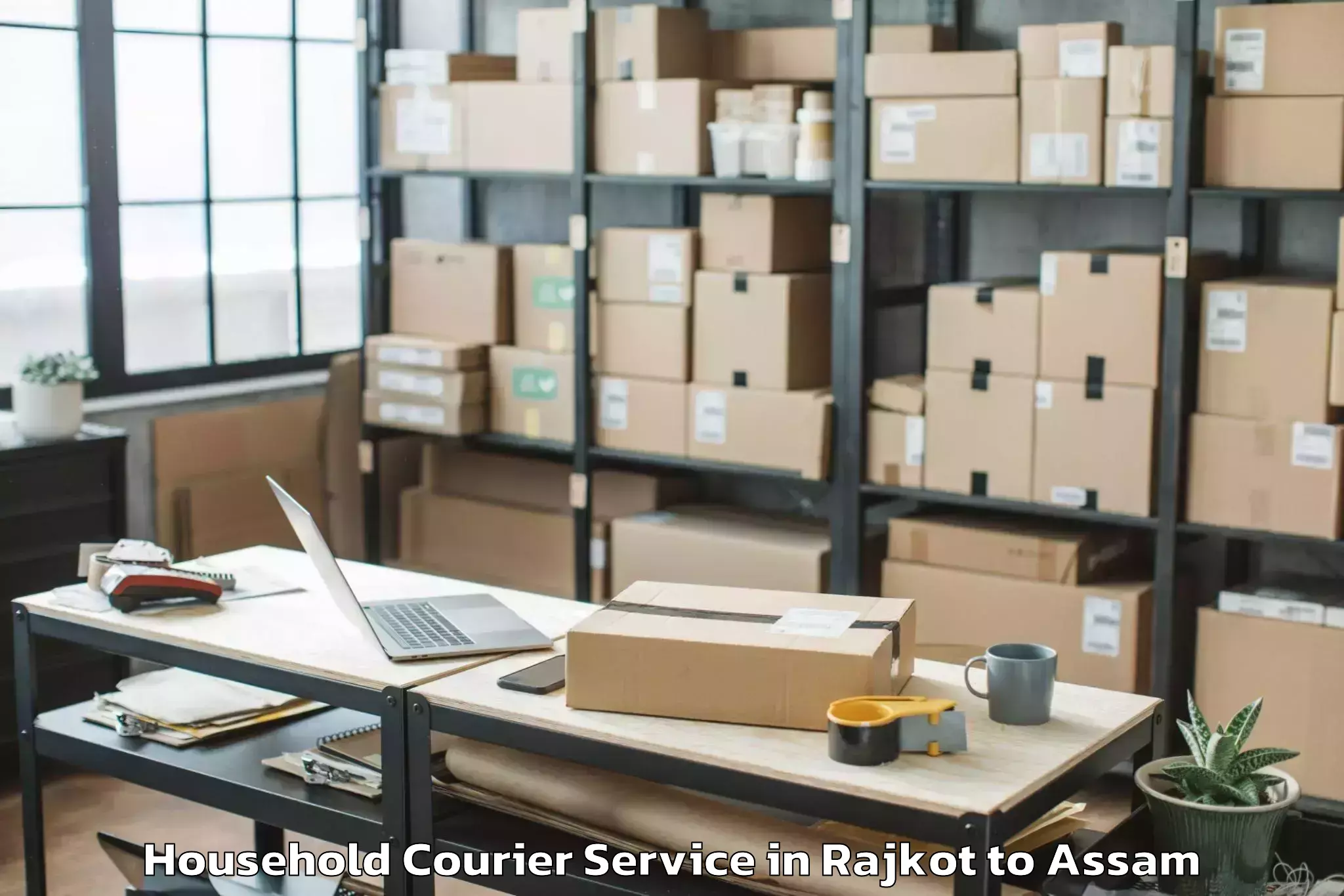 Get Rajkot to Hamren Household Courier